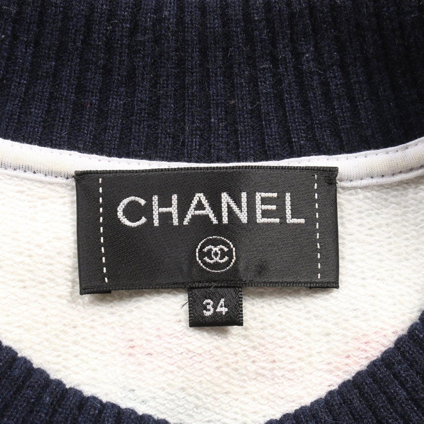 Chanel ABSTRACT AIRPORT MOTIF CREWNECK PULLOVER Cotton Top