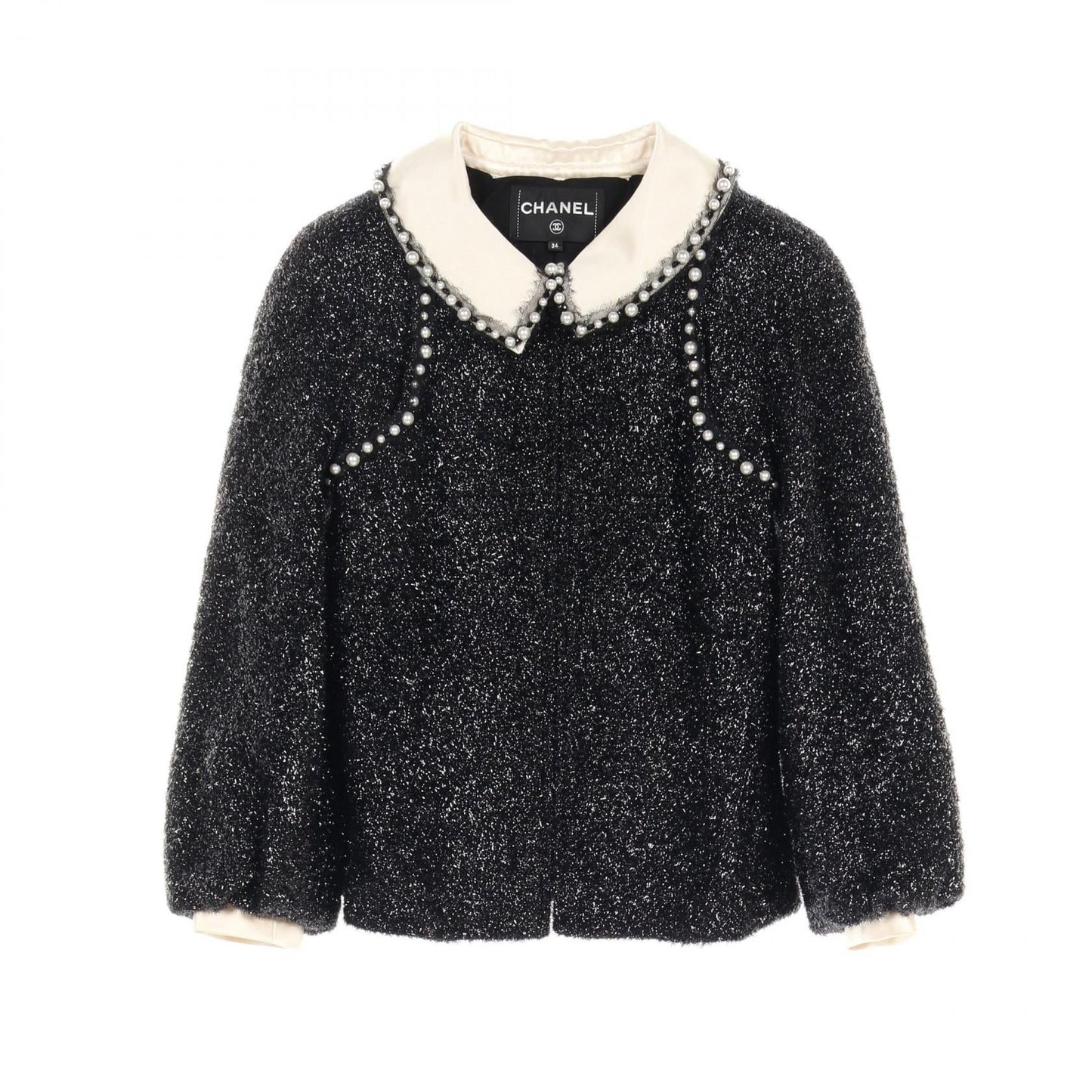 Chanel Pearl Nylon Wool Outerwear