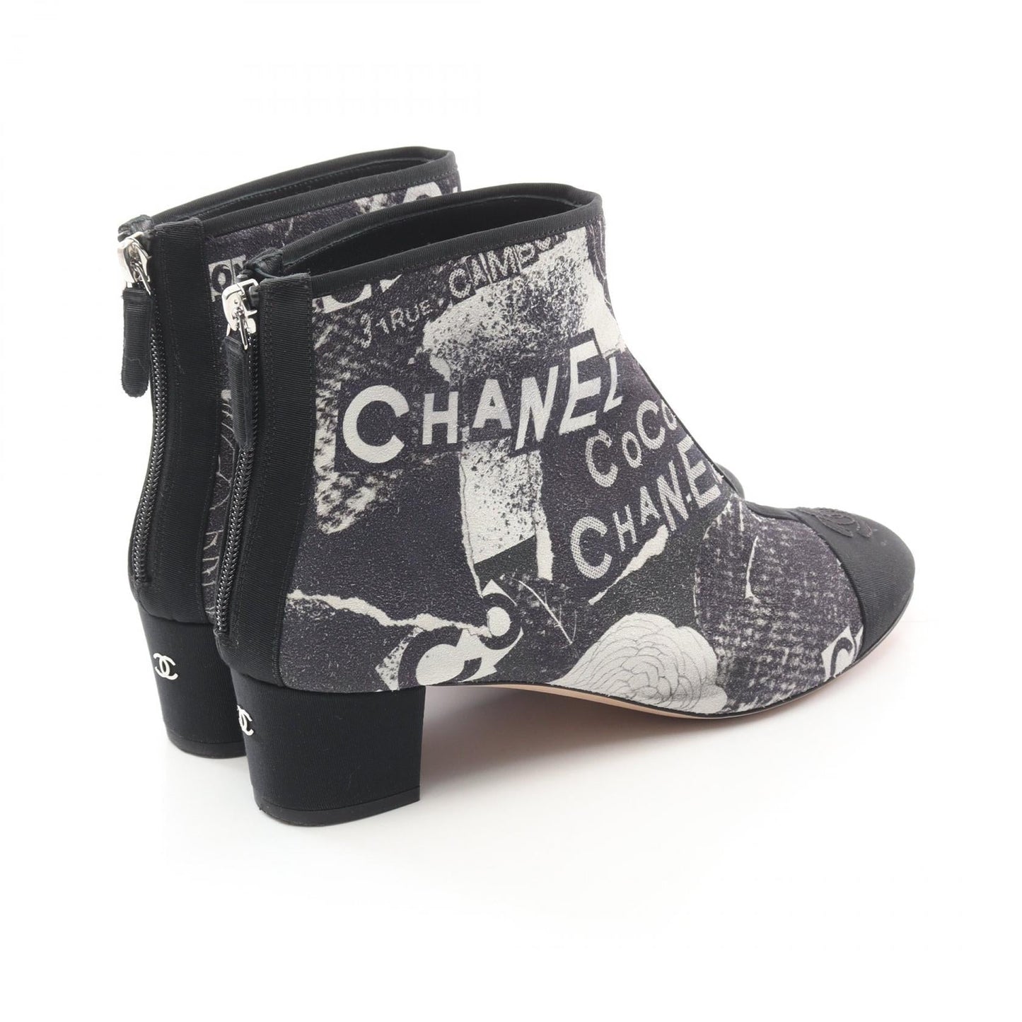 Chanel Coco Mark Camellia Calfskin Boots