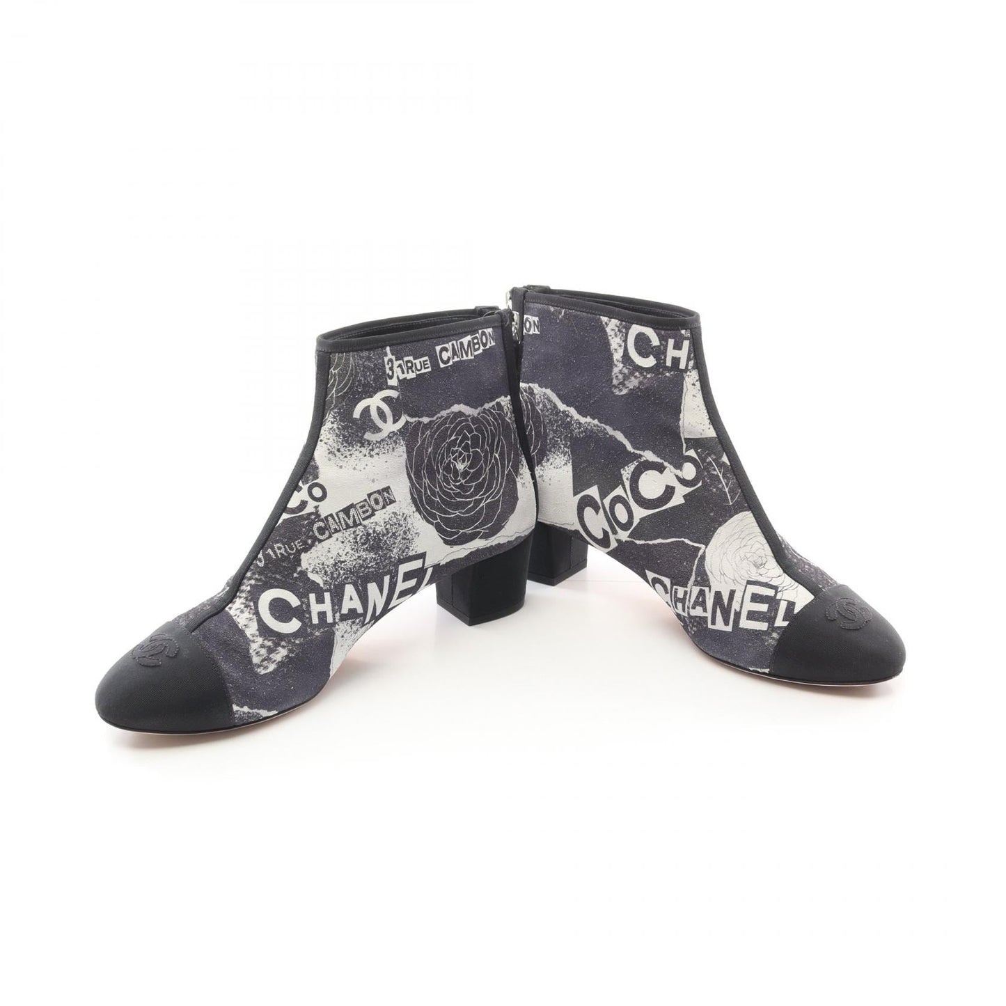 Chanel Coco Mark Camellia Calfskin Boots