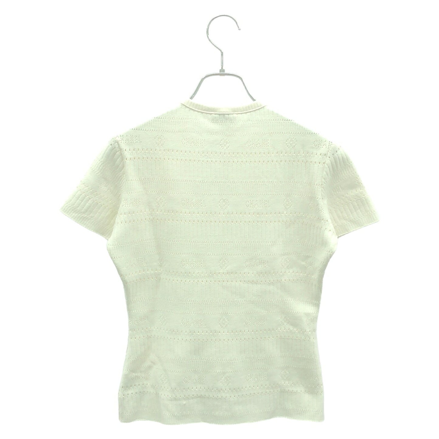 Chanel Short Sleeve Knit Rayon Knit Top