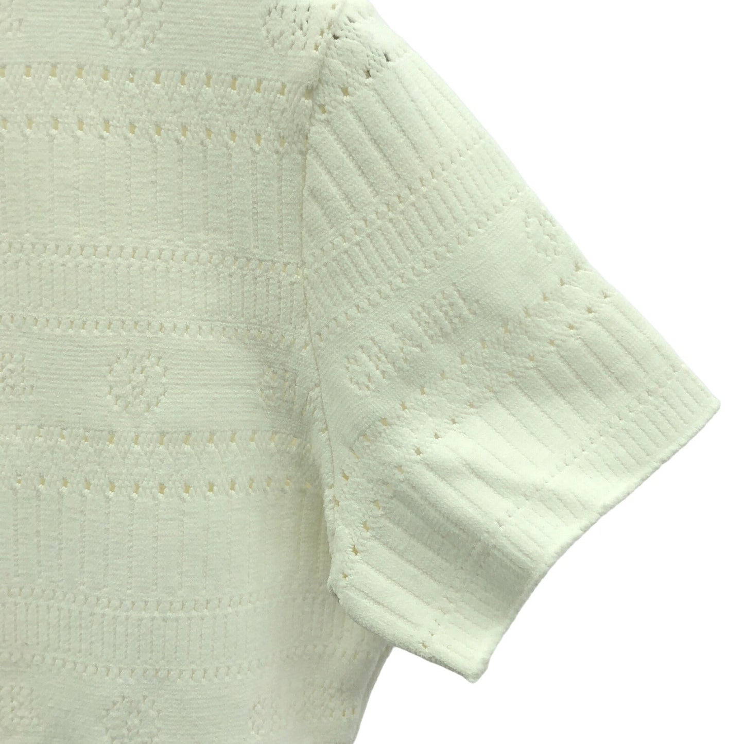Chanel Short Sleeve Knit Rayon Knit Top