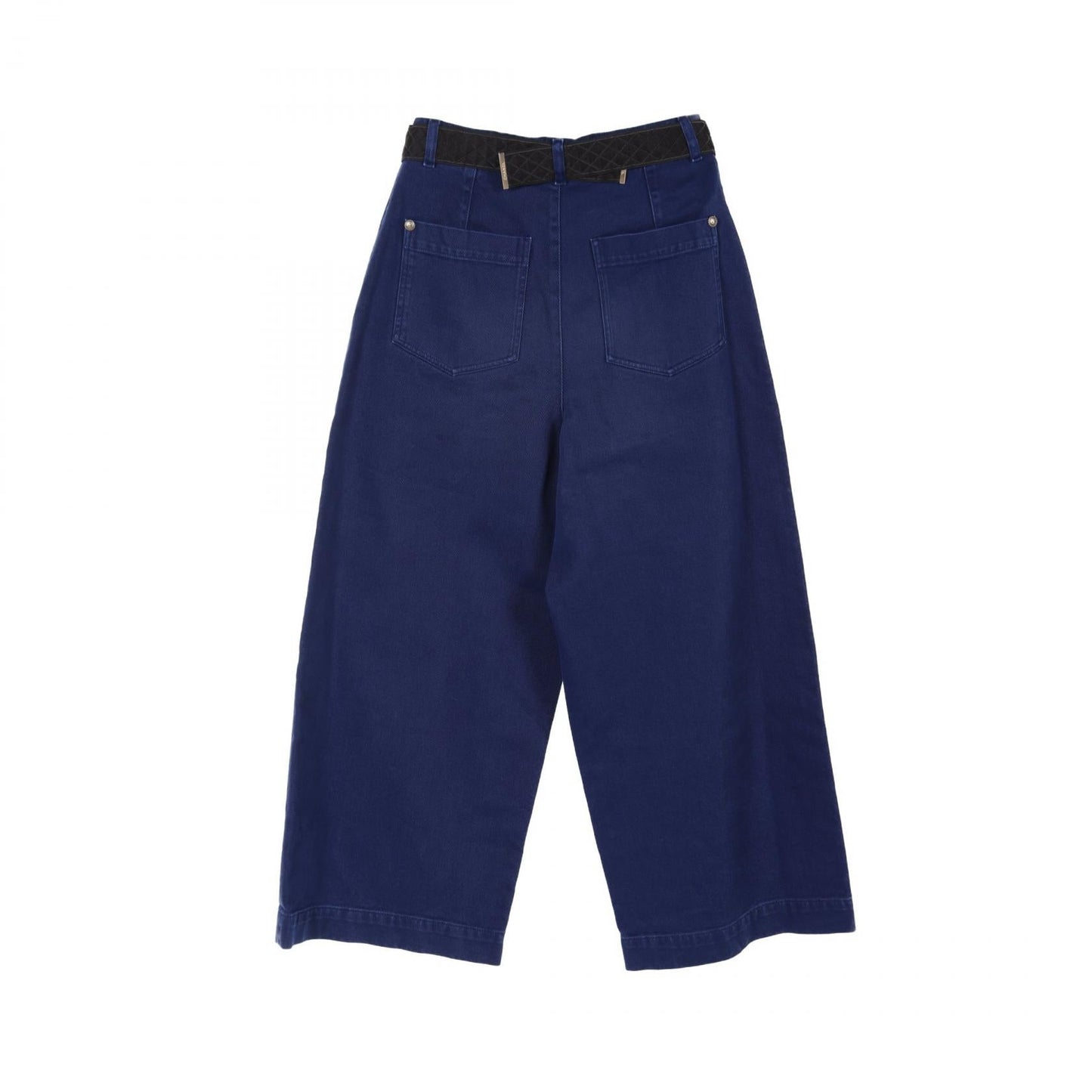 Chanel Matelasse Ribbon Denim Cotton Pants