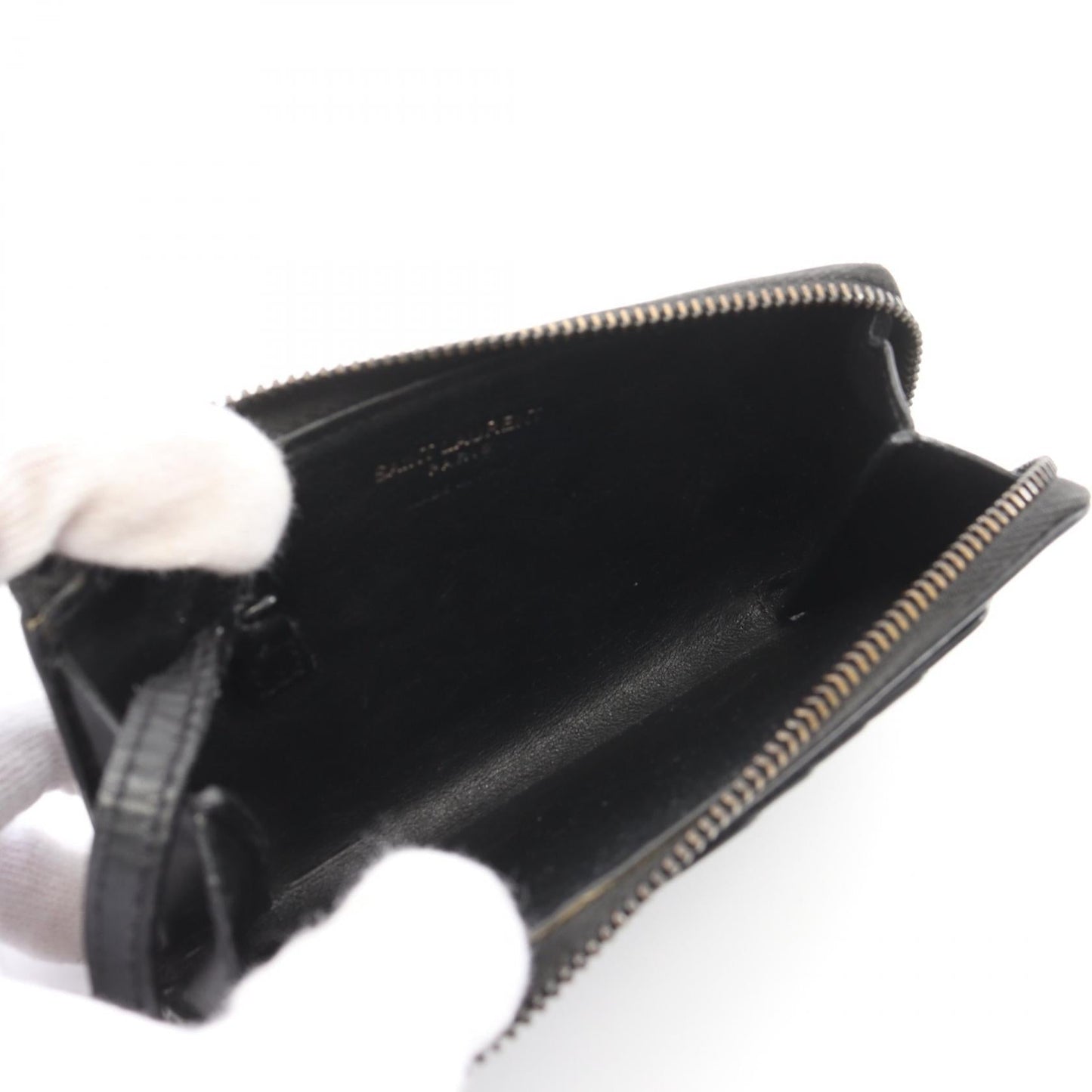 Saint Laurent Paris Leather Coin Case
