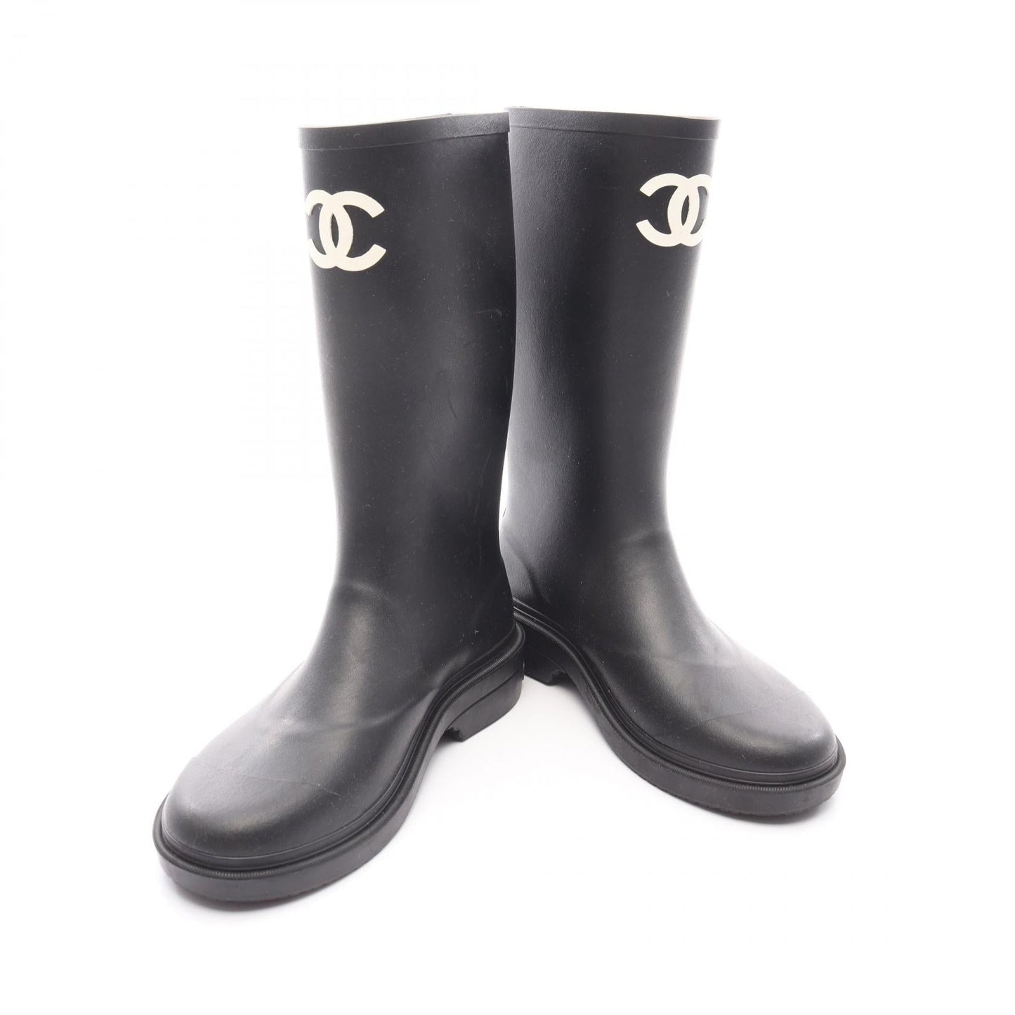 Chanel Coco Mark Rubber Boots