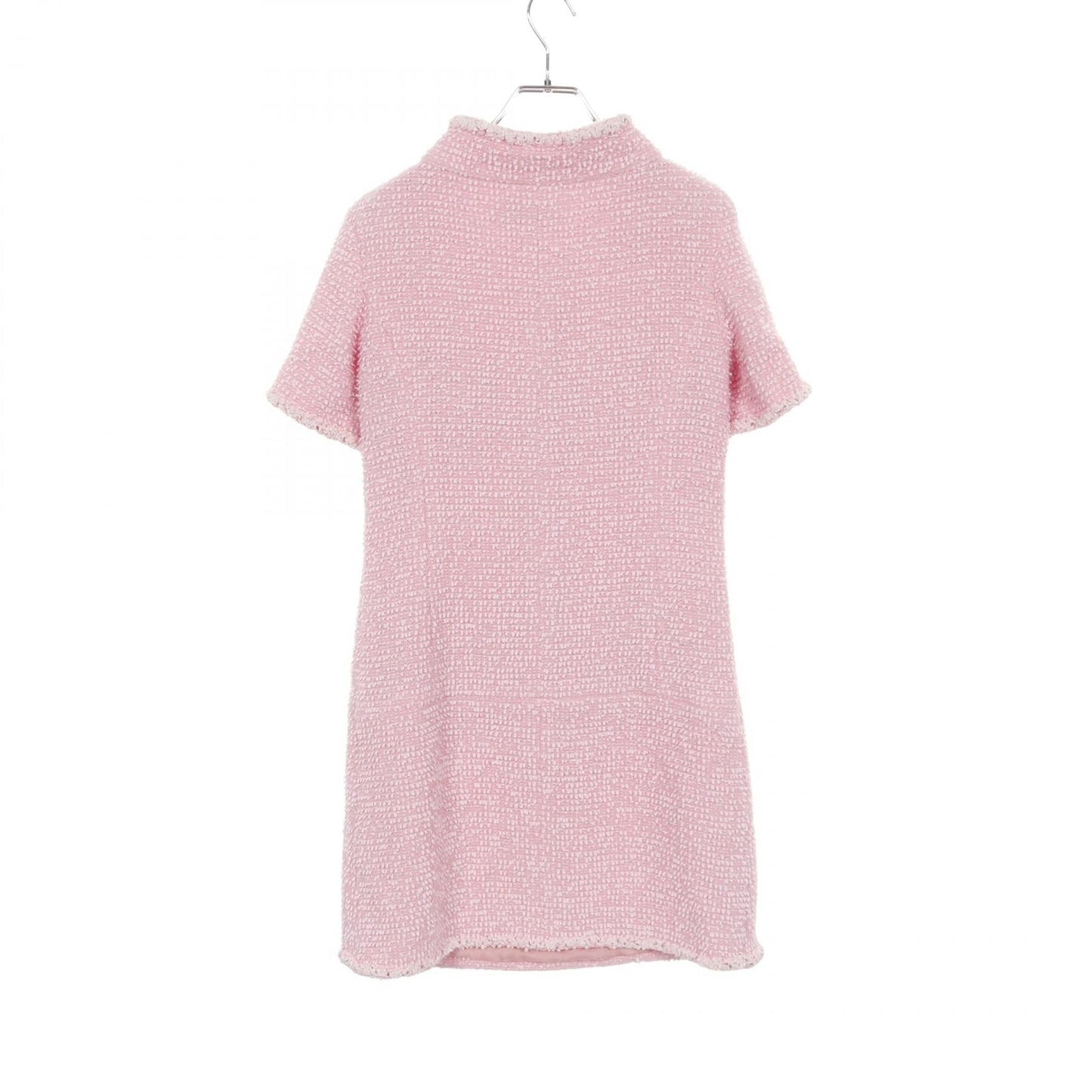Chanel Coco Mark Button Nylon Wool Dress