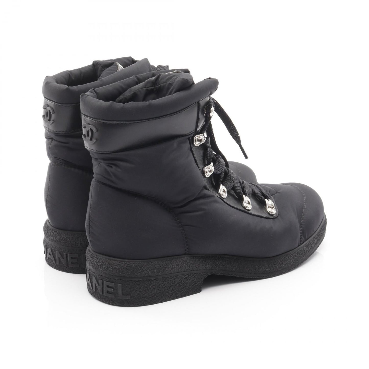 Chanel Coco Mark Nylon Boots