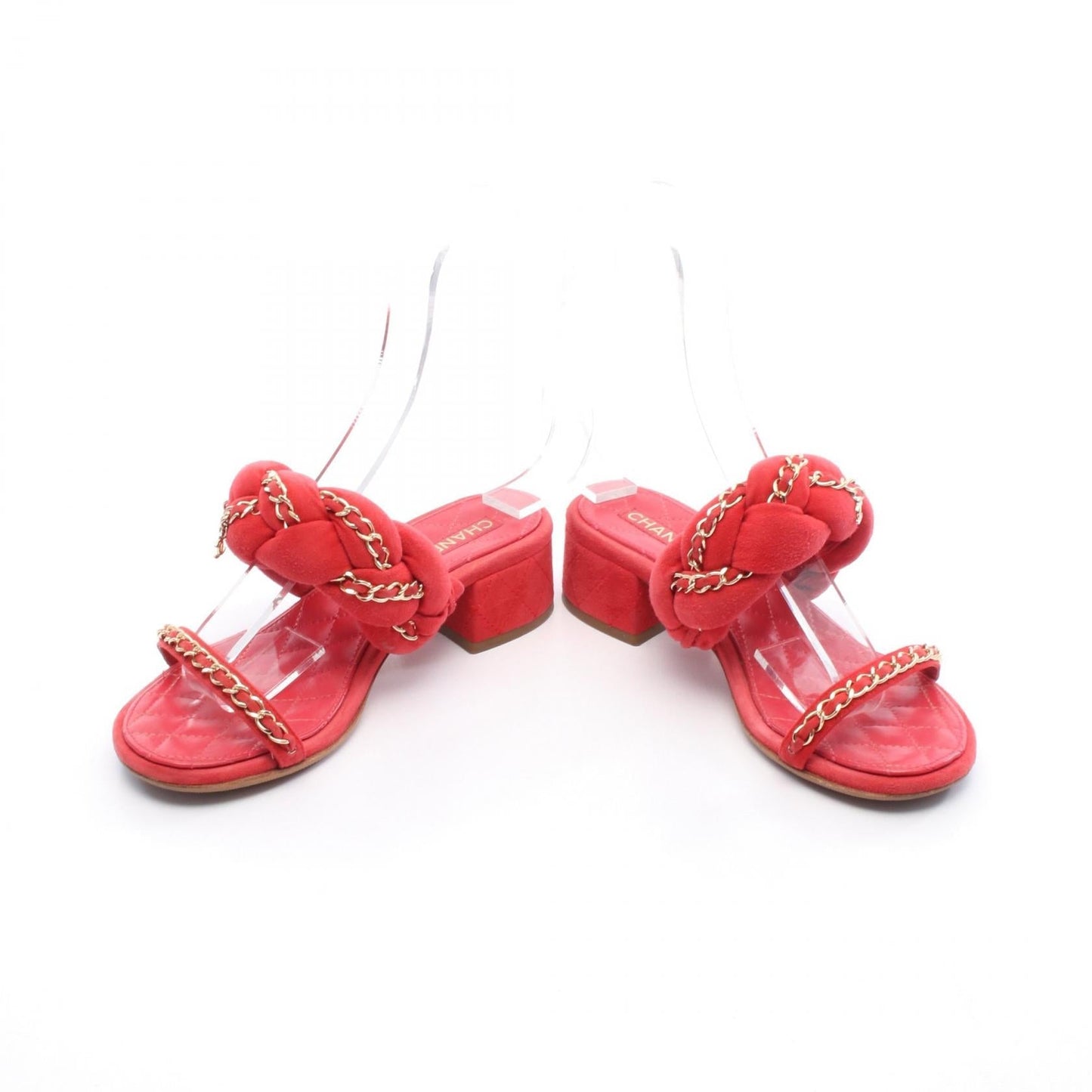 Chanel Matelasse Suede Sandals