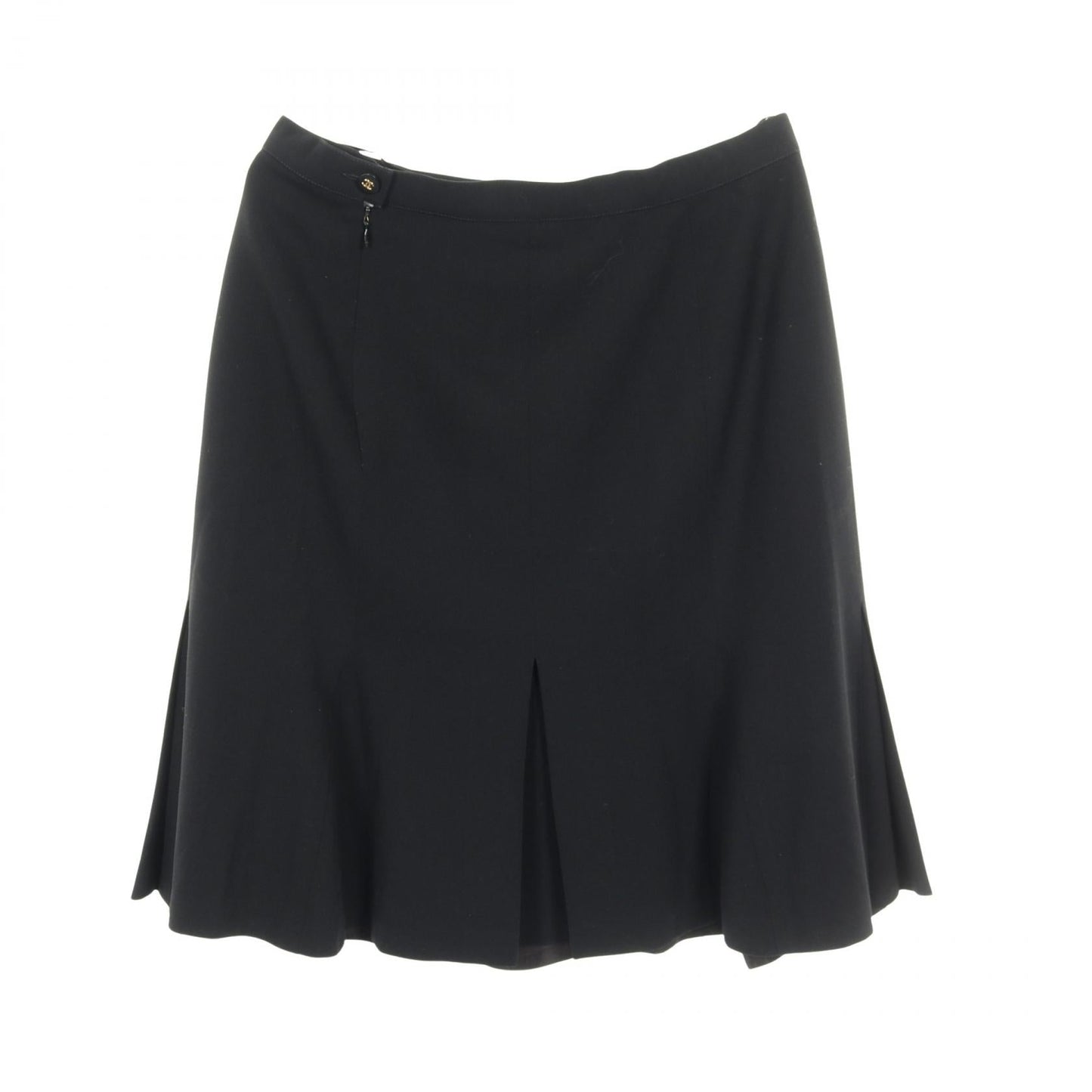 Chanel Coco Mark Button Wool Skirt