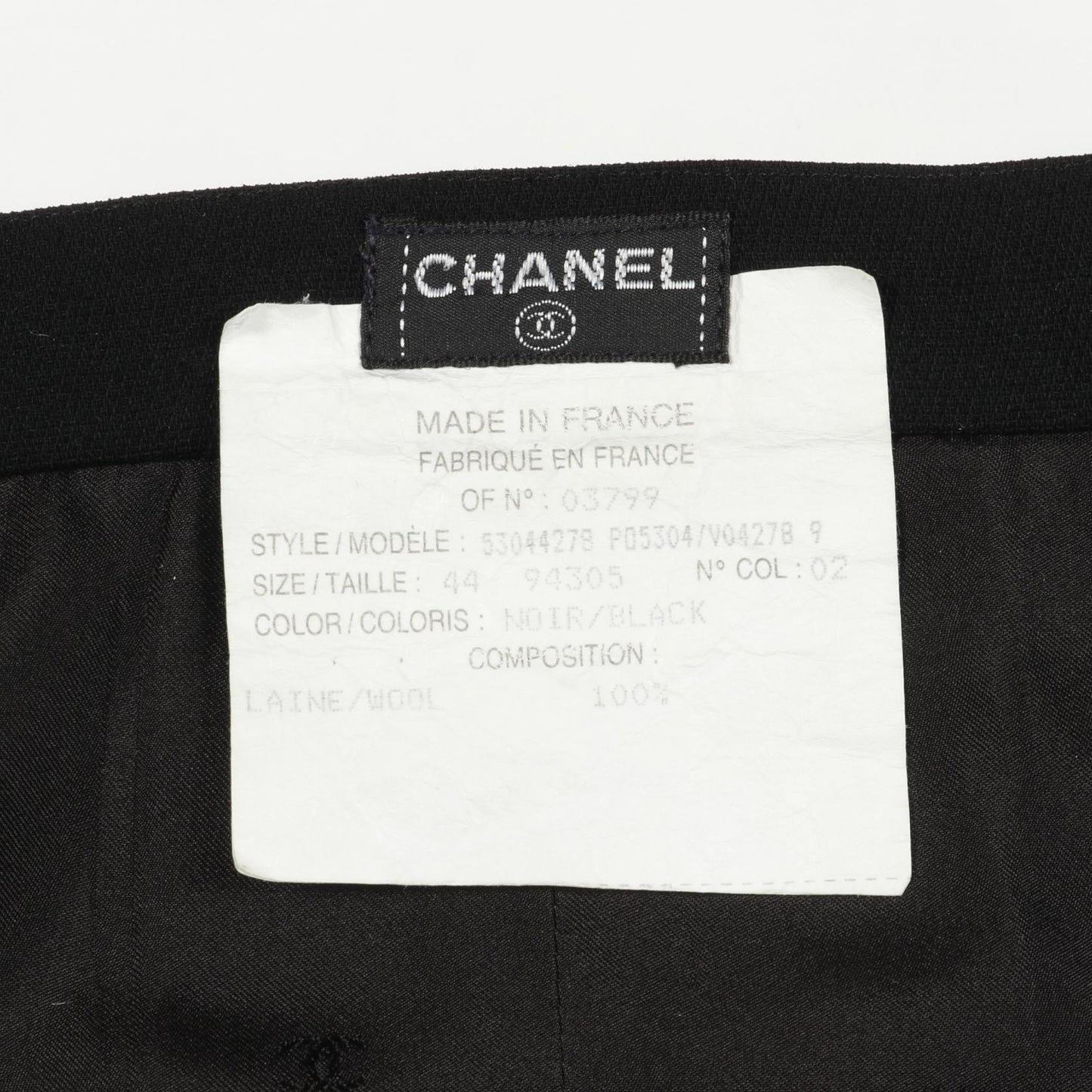 Chanel Coco Mark Button Wool Skirt