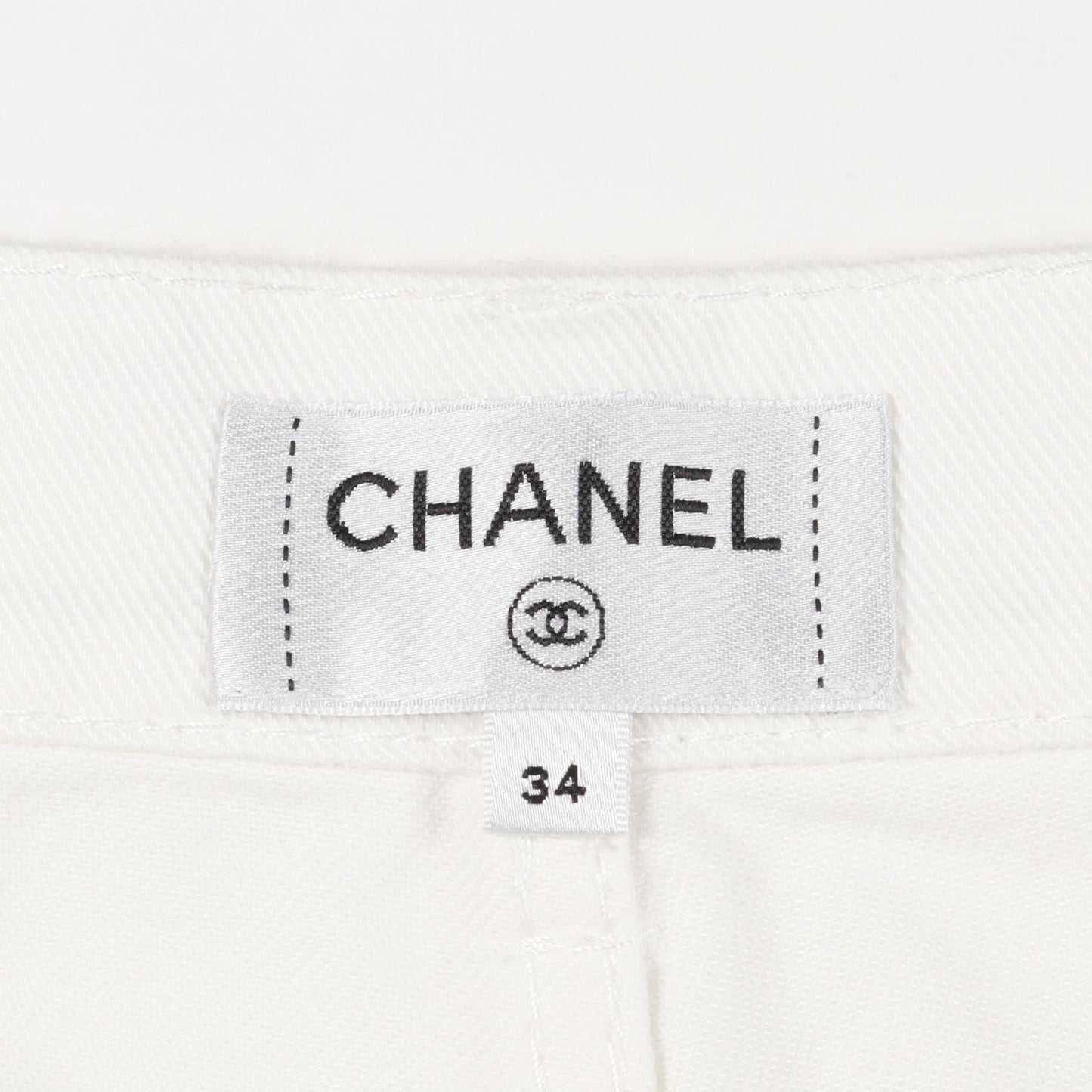 Chanel Coco Mark Button Cotton Denim Pants