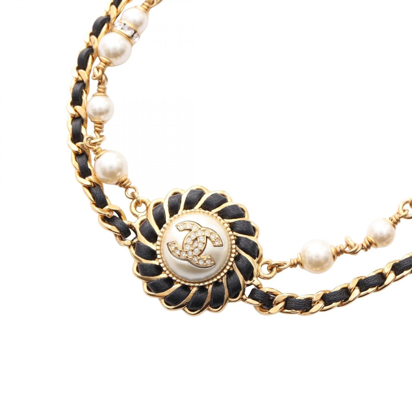 Chanel Coco Mark Faux Pearl Rhinestone Choker