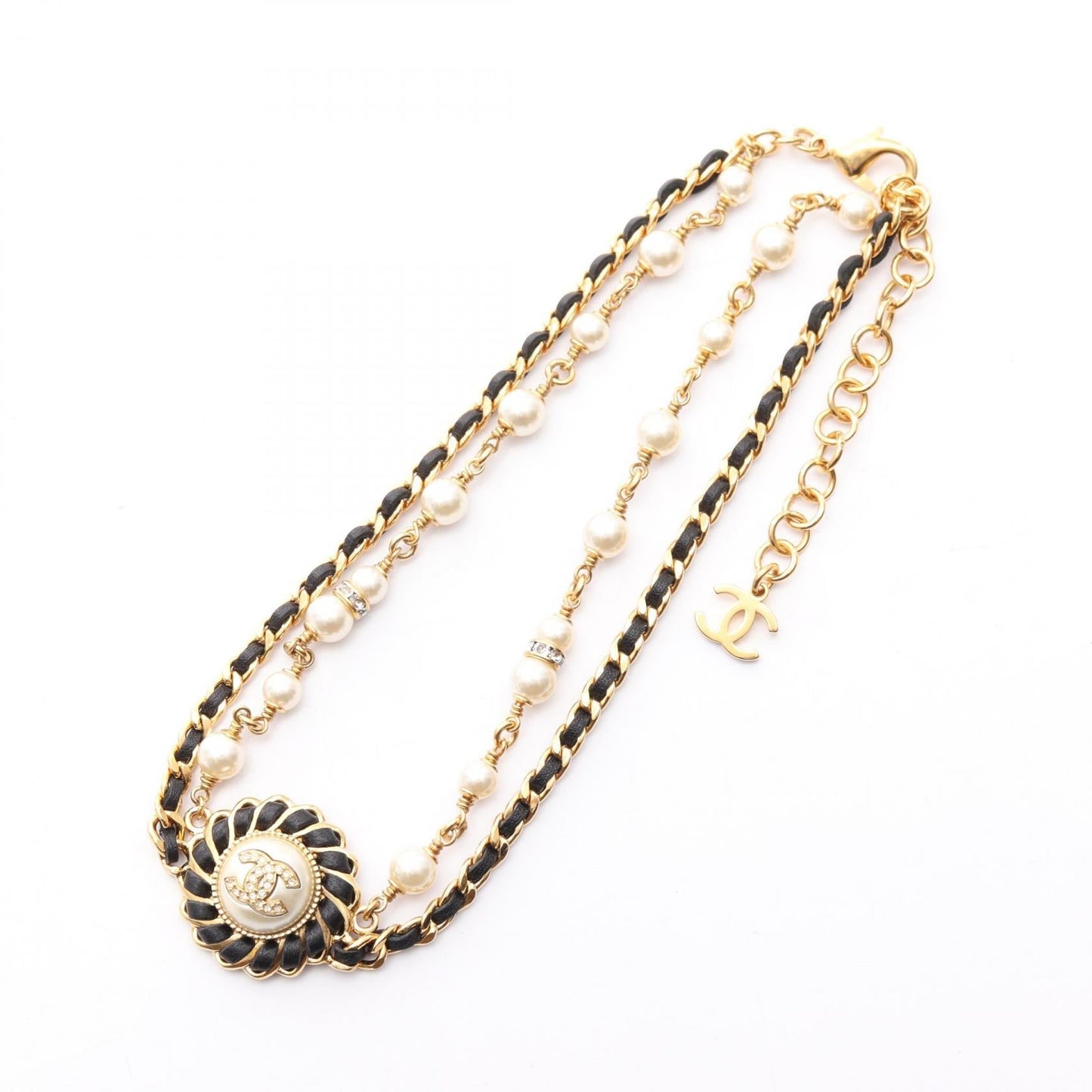 Chanel Coco Mark Faux Pearl Rhinestone Choker