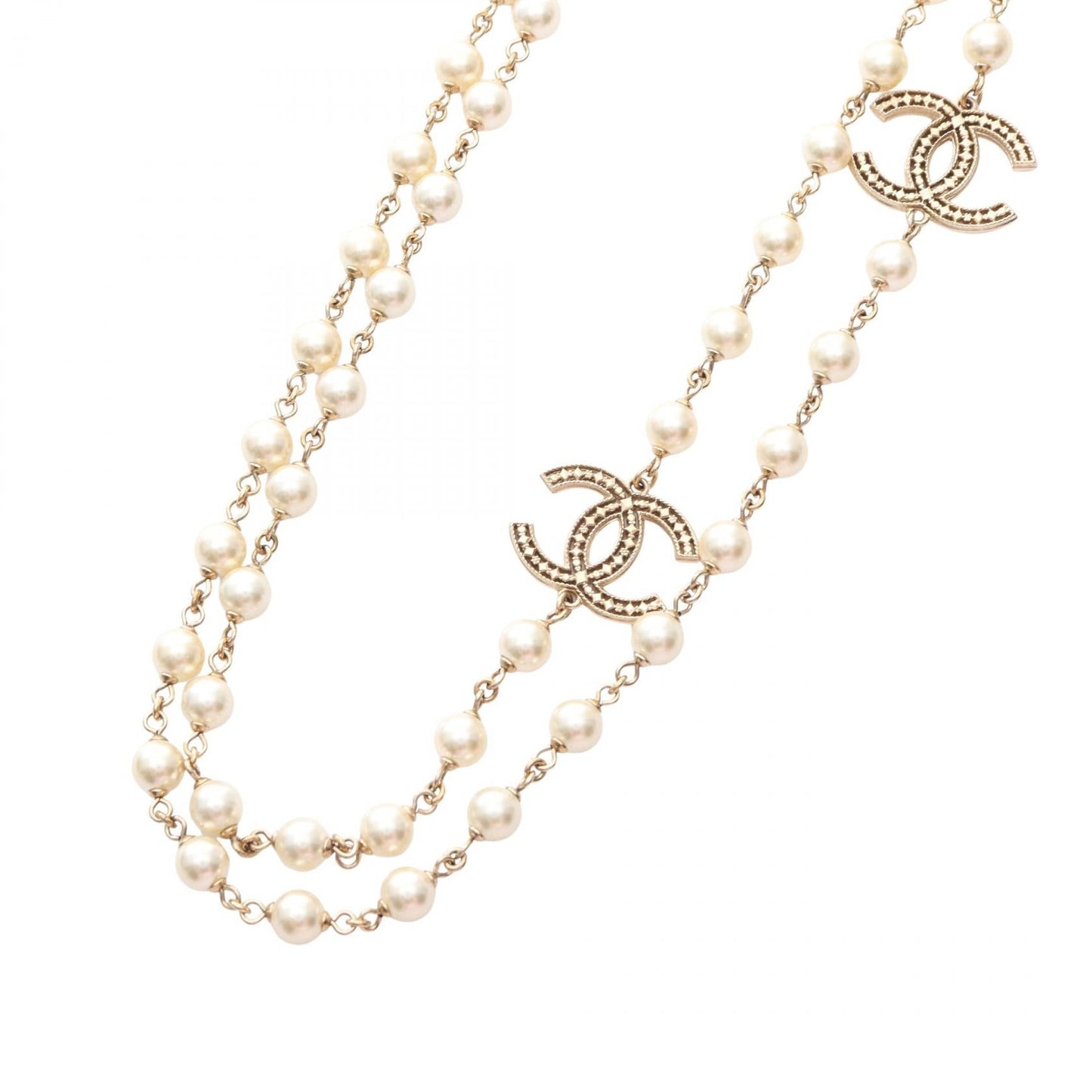 Chanel Coco Mark Pearl Necklace