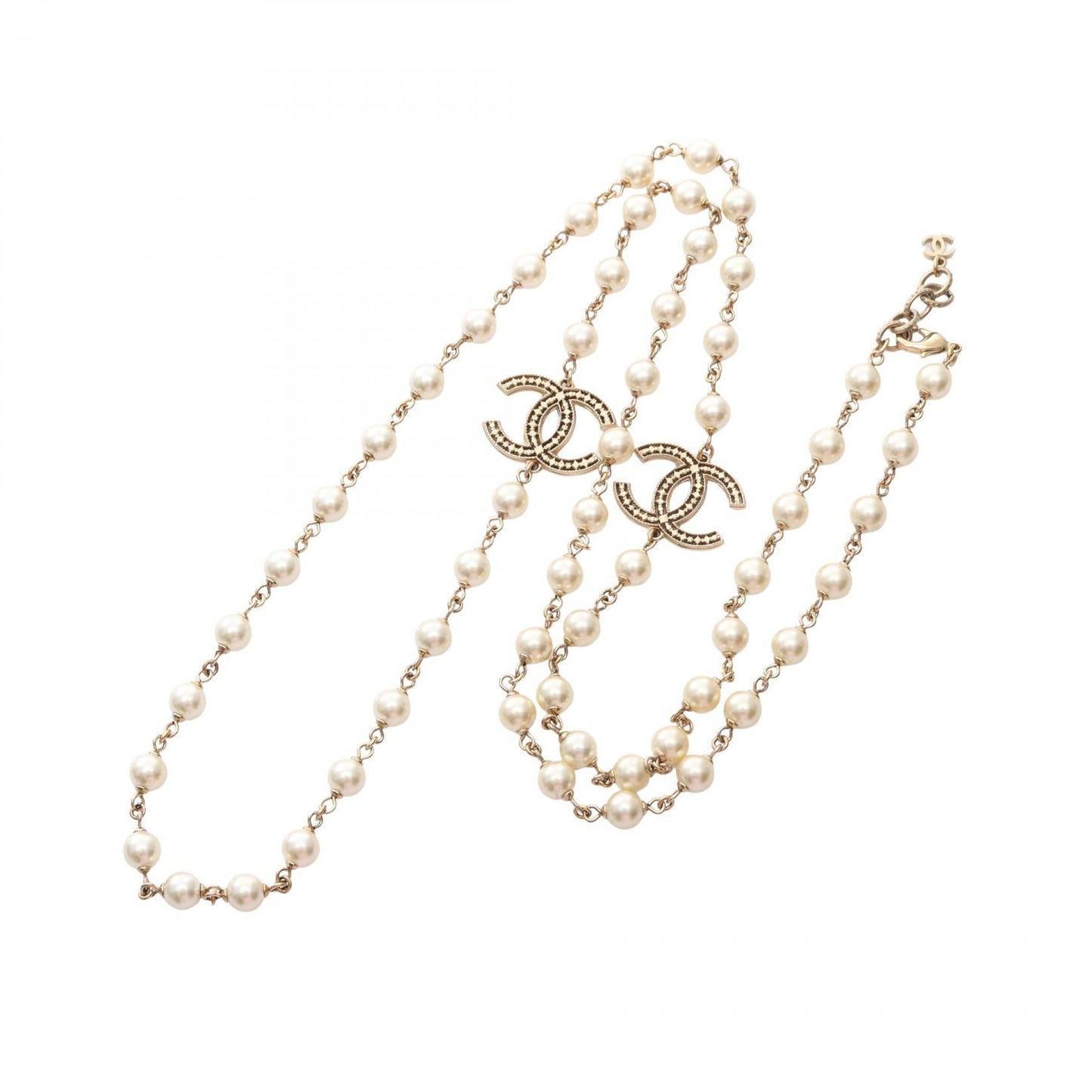 Chanel Coco Mark Pearl Necklace