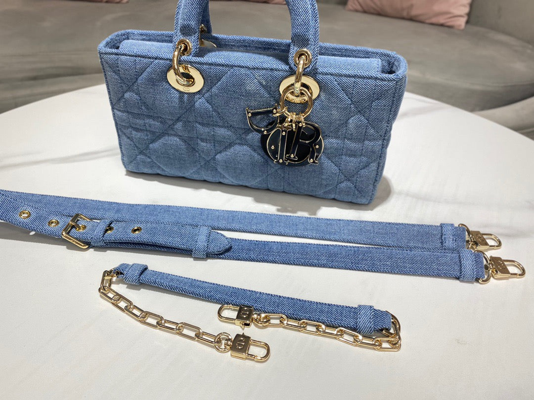 Top Quality Lady D-Joy Bag Blue, For Women, Womens Handbags 26cm/10in CD M0540WTJA_M928