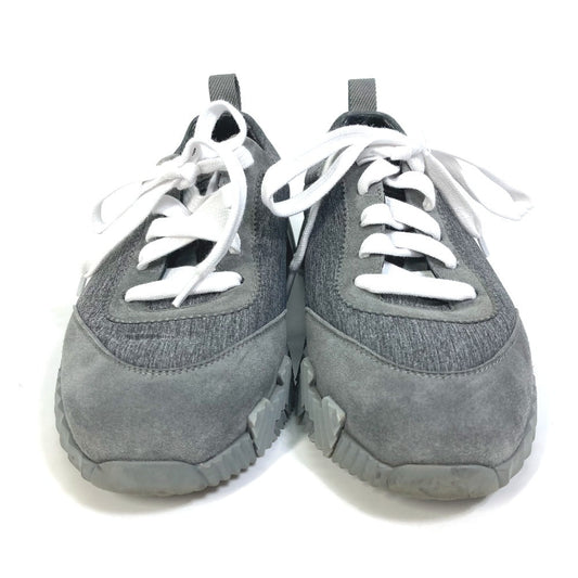 HERMES sneakers Canvas/Suede , Technical Canvas/Suede gray shoes bouncing Women 35 1/2  d