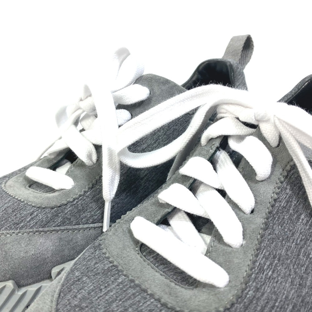 HERMES sneakers Canvas/Suede , Technical Canvas/Suede gray shoes bouncing Women 35 1/2  d