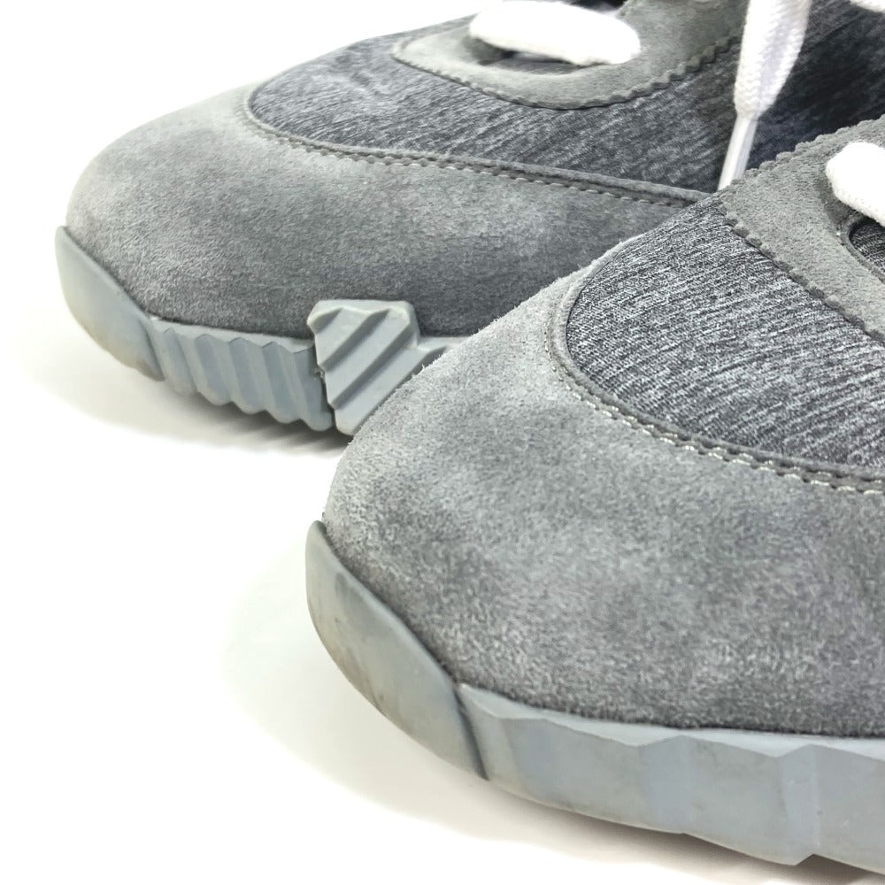 HERMES sneakers Canvas/Suede , Technical Canvas/Suede gray shoes bouncing Women 35 1/2  d