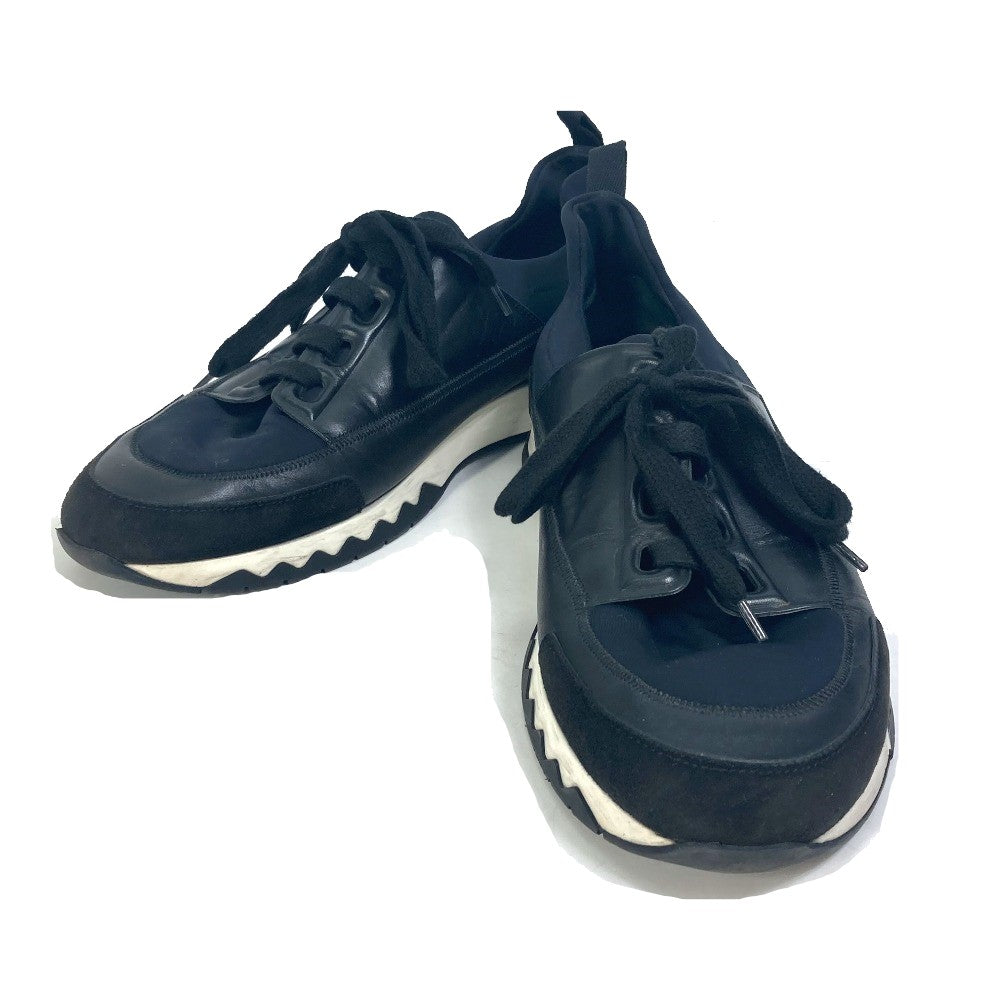 HERMES sneakers Polyamide, Leather black Stadium mens 41  d