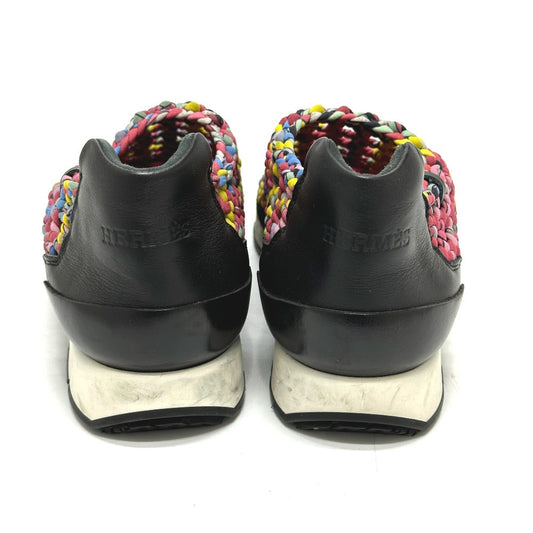 HERMES sneakers leather pink Braid Women 36  d