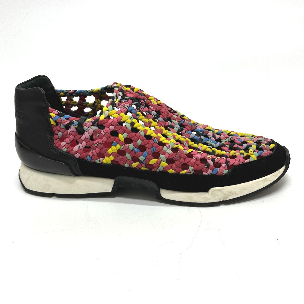HERMES sneakers leather pink Braid Women 36  d