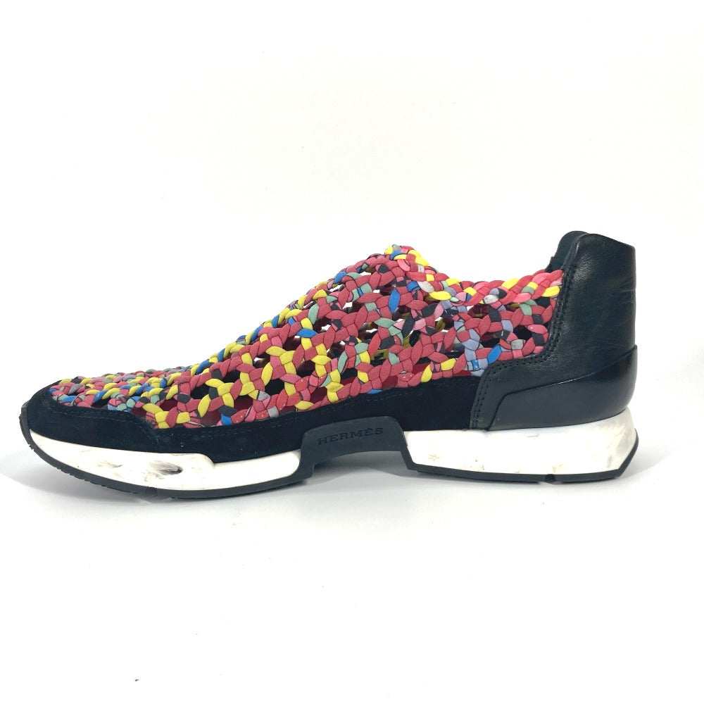 HERMES sneakers leather multicolor Slip-on Women 37  d