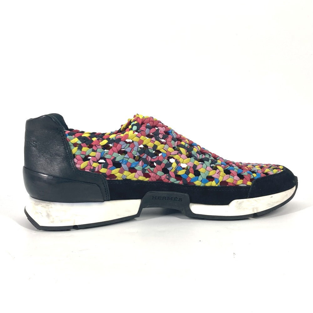 HERMES sneakers leather multicolor Slip-on Women 37  d