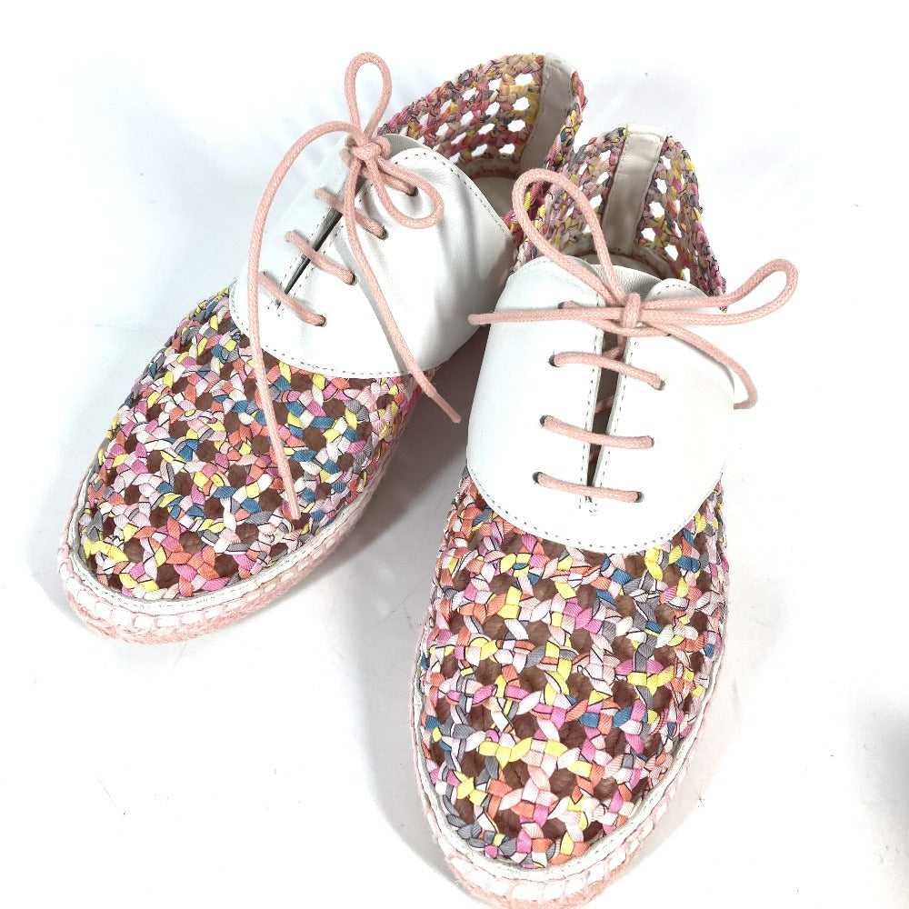 HERMES sneakers Leather, Silk Light pink Women 35  d