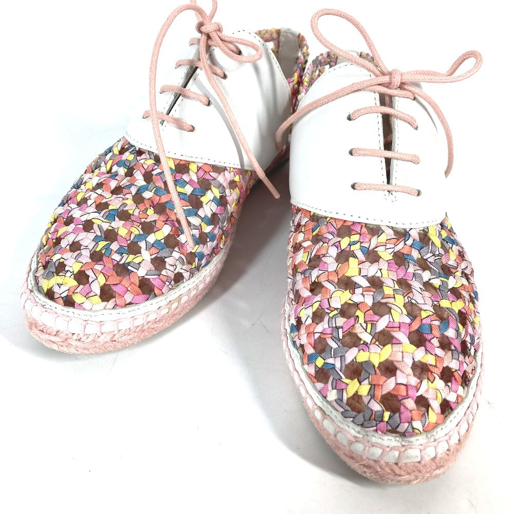HERMES sneakers Leather, Silk Light pink Women 35  d