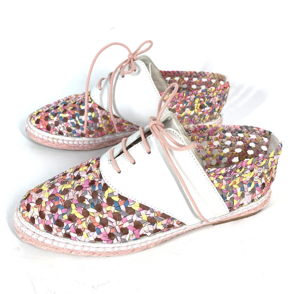 HERMES sneakers Leather, Silk Light pink Women 35  d