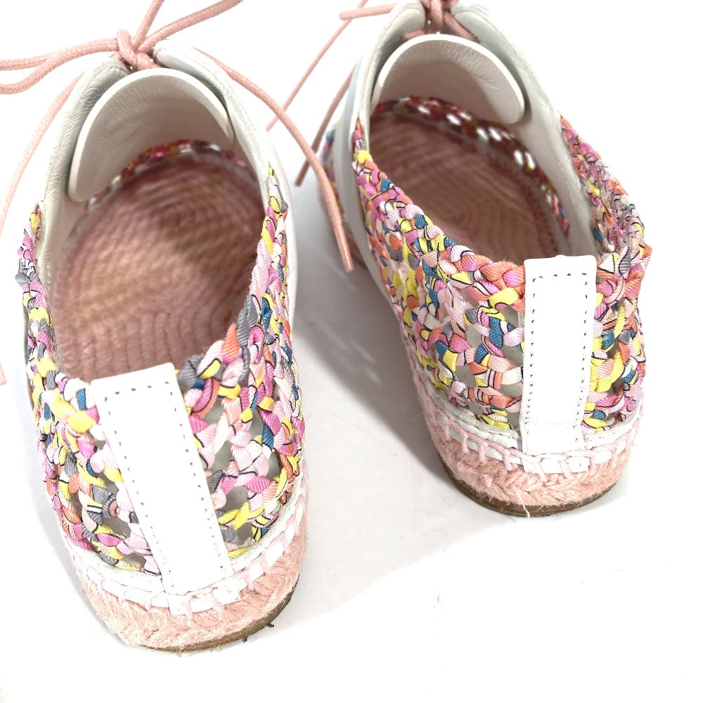HERMES sneakers Leather, Silk Light pink Women 35  d