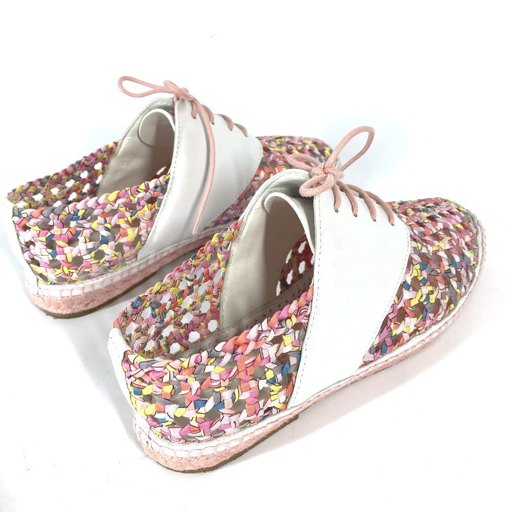 HERMES sneakers Leather, Silk Light pink Women 35  d