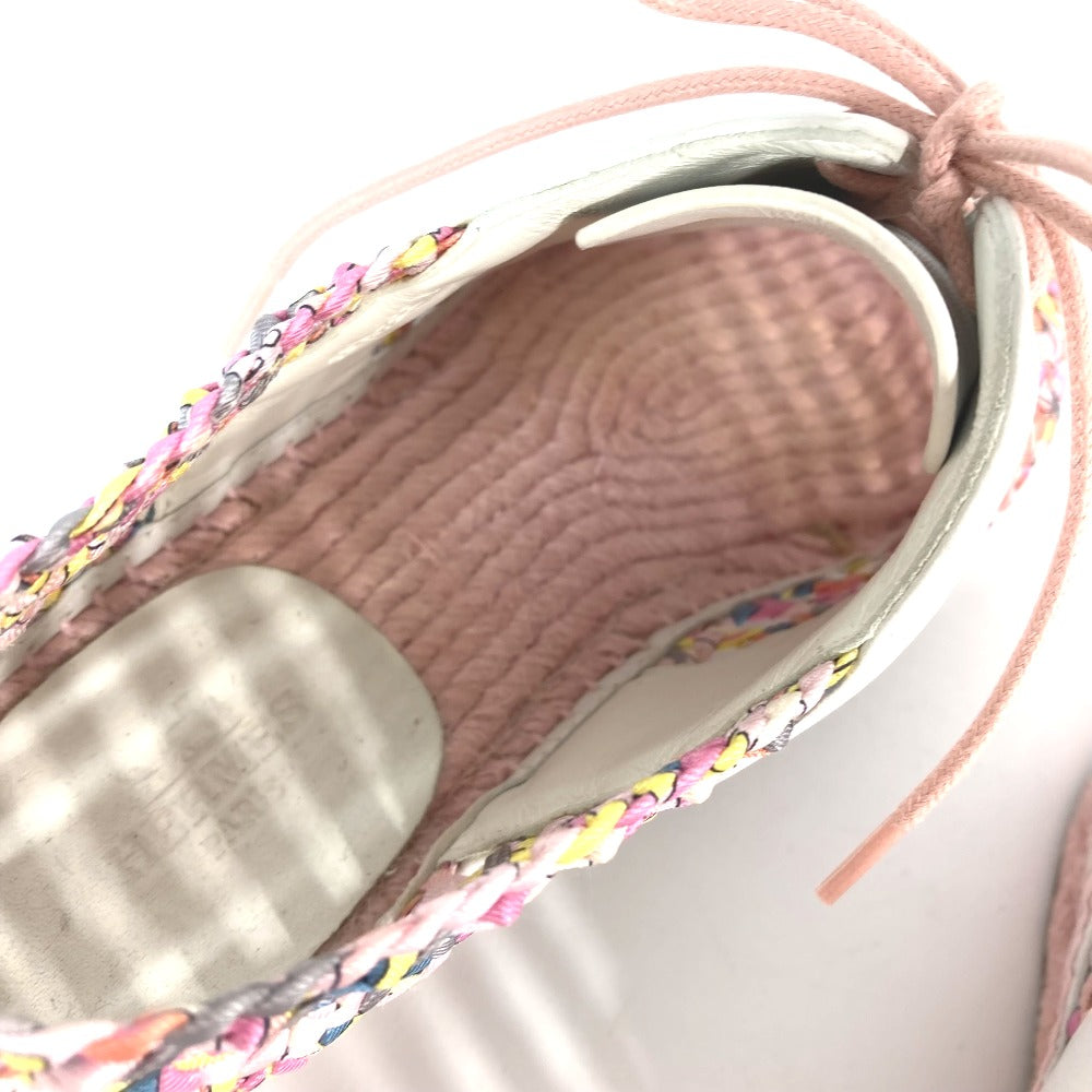 HERMES sneakers Leather, Silk Light pink Women 35  d