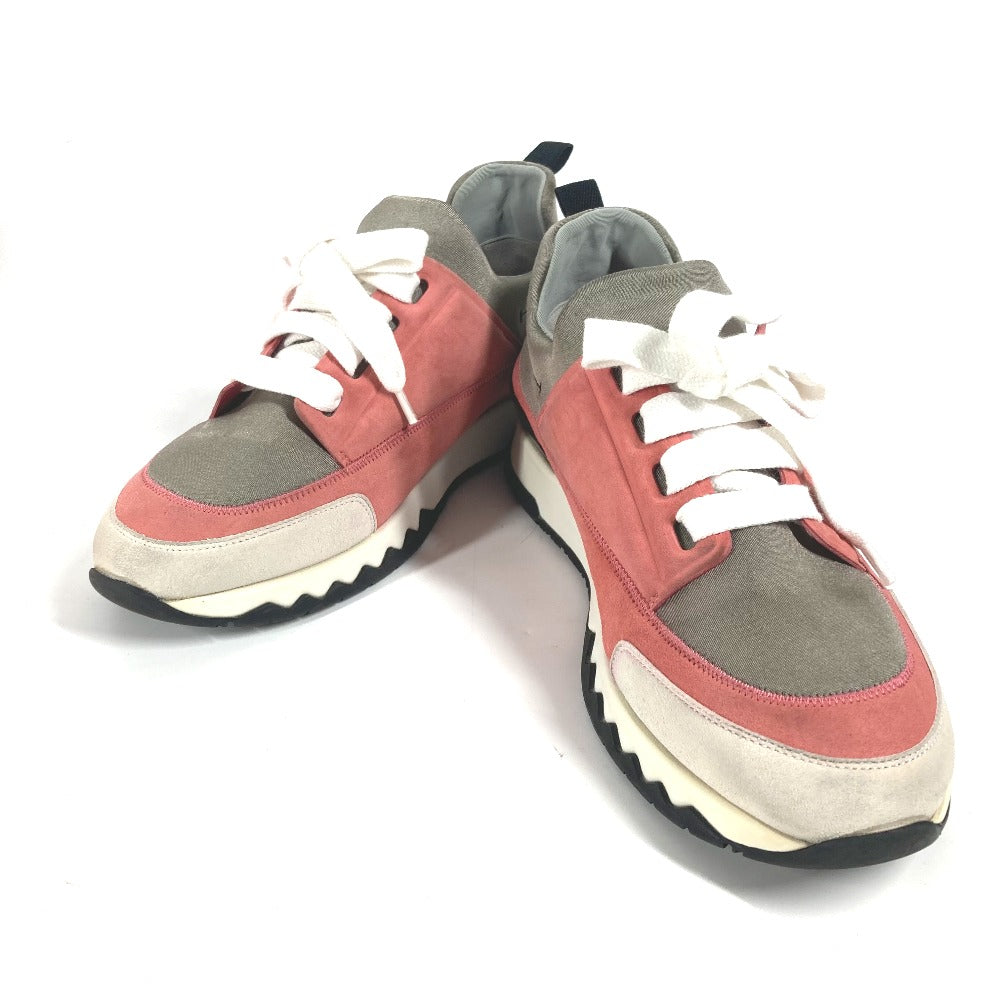 HERMES sneakers suede pink Stadium Women 35.5  d