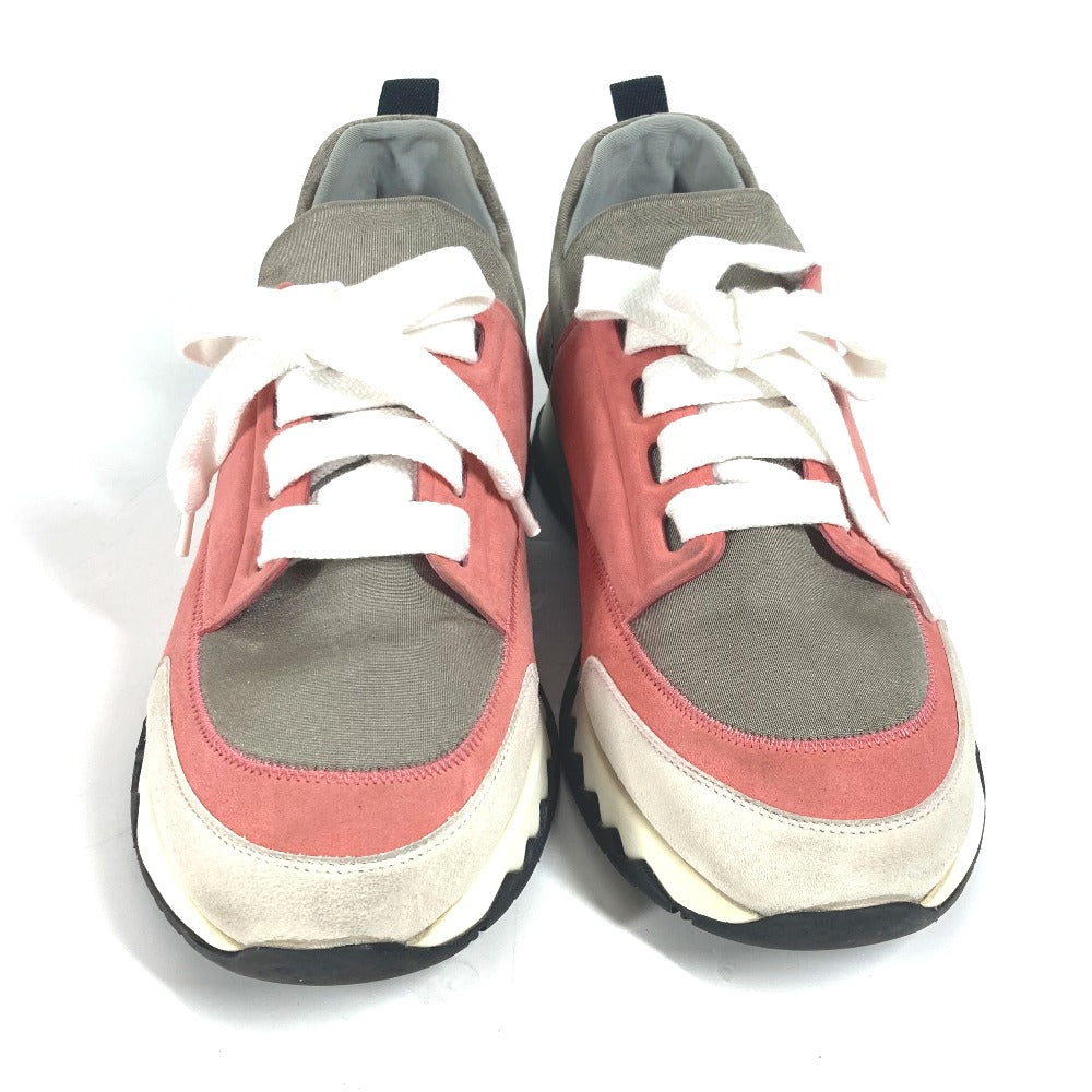 HERMES sneakers suede pink Stadium Women 35.5  d