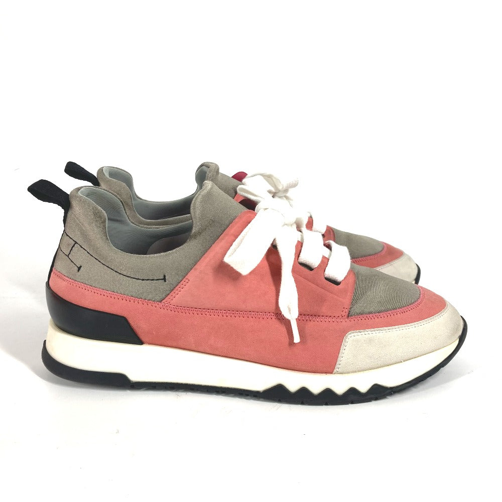 HERMES sneakers suede pink Stadium Women 35.5  d