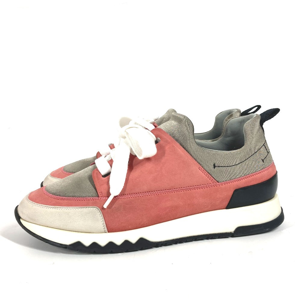HERMES sneakers suede pink Stadium Women 35.5  d