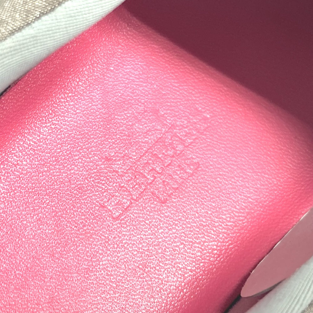 HERMES sneakers suede pink Stadium Women 35.5  d