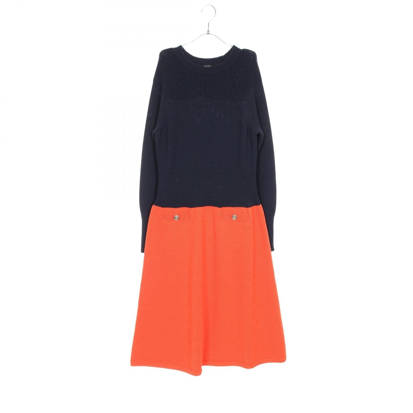 Chanel Coco Mark Button Wool Dress