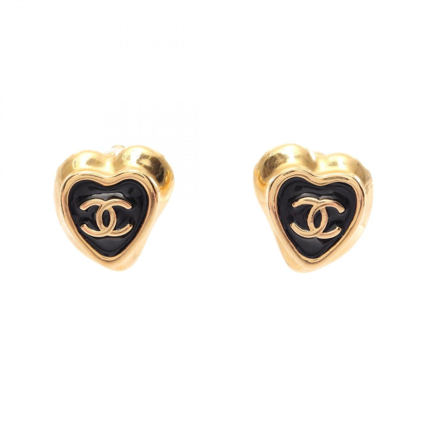 Chanel Coco Mark Heart Earrings