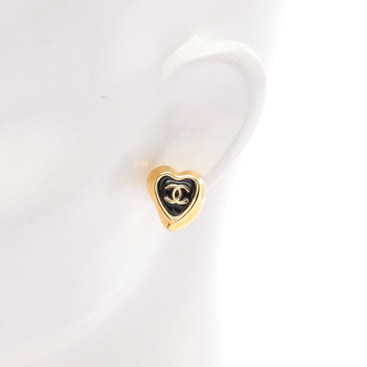 Chanel Coco Mark Heart Earrings