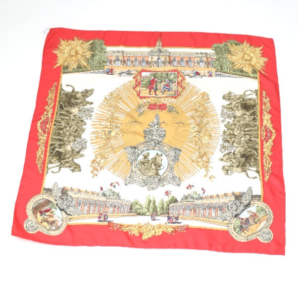 HERMES scarf ƒJƒŒ90 silk Red FREDERIC-…  Carre90 Women  d