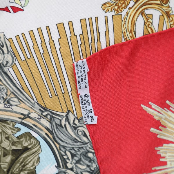 HERMES scarf ƒJƒŒ90 silk Red FREDERIC-…  Carre90 Women  d