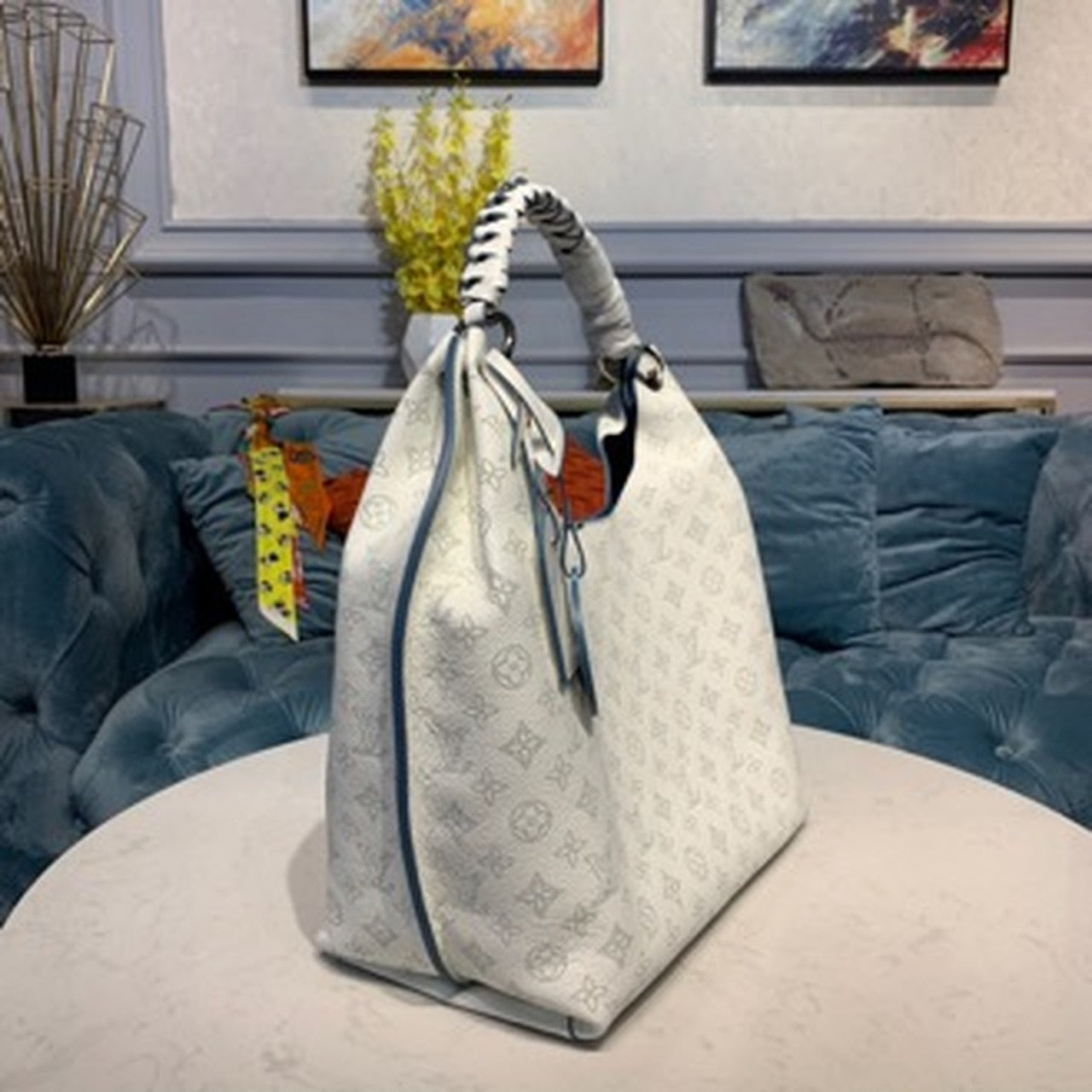 Top Quality Carmel Hobo Bag Ivory For Women,  Shoulder Bags 13.8in/40cm Top Quality