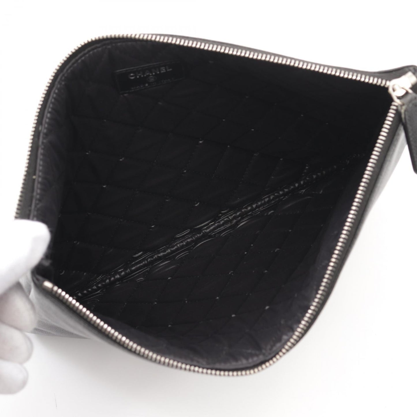 Chanel Deauville Grained Calfskin Clutch Bag