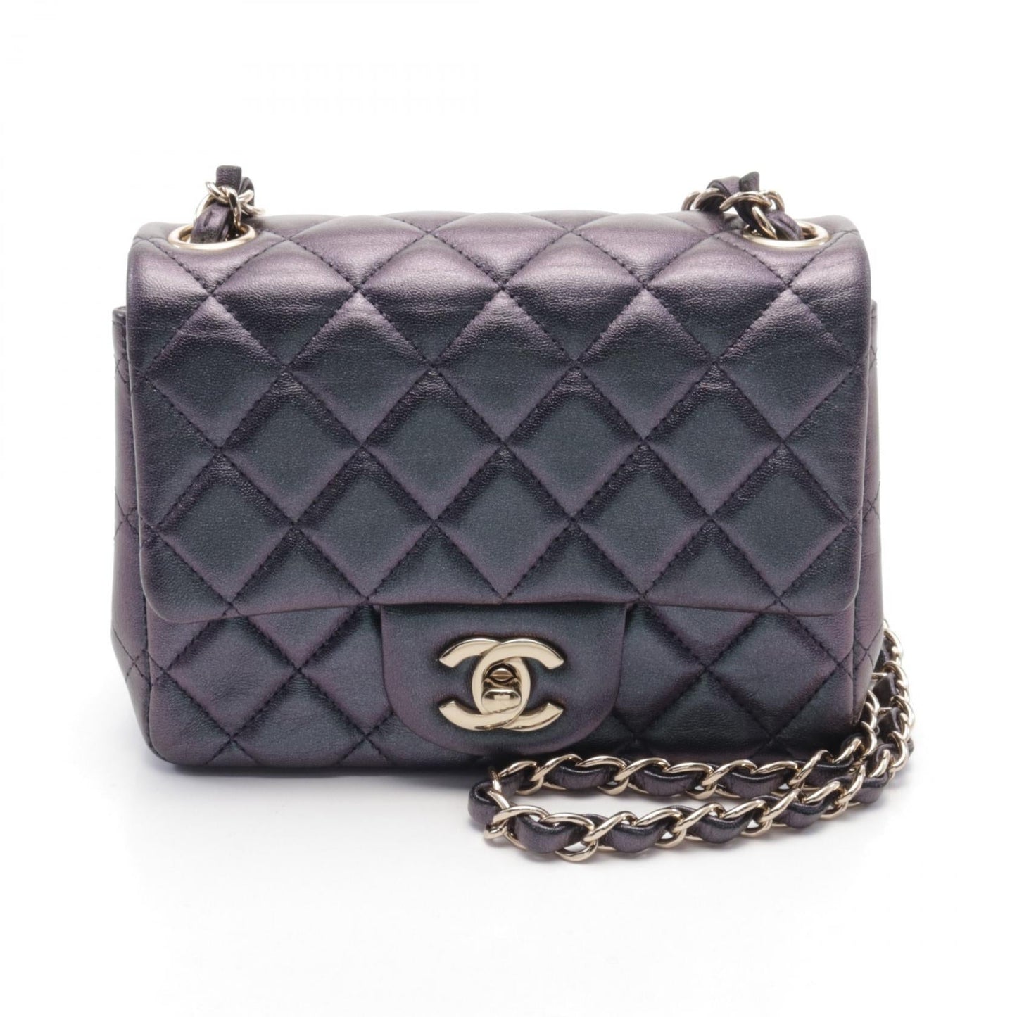 Chanel Mini Matelassé Metallic Lambskin Shoulder Bag