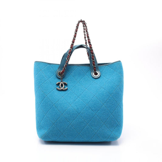 Chanel Matelasse Wool Leather Tote Bag