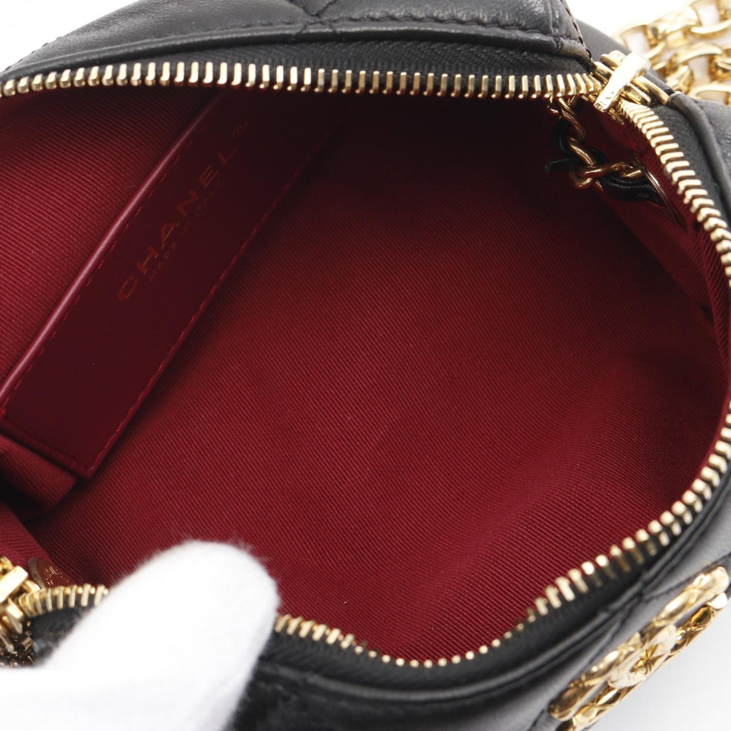 Chanel Mini Bowling Bag Lambskin Shoulder Bag