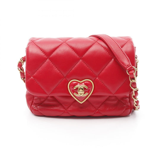 Chanel Matelasse Heart Lock Lambskin Shoulder Bag